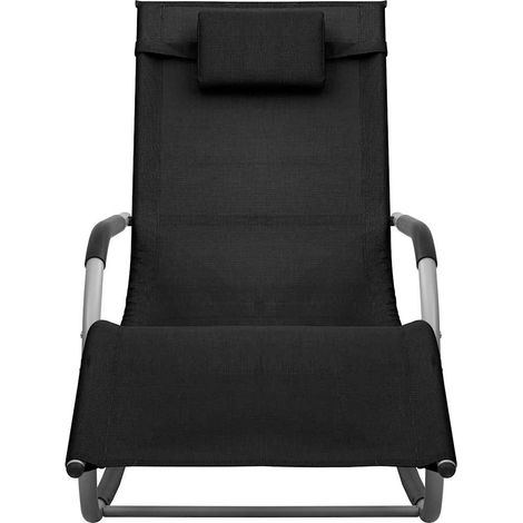 Maison Exclusive - Lettino Prendisole in Textilene Nero e Grigio (1/5)