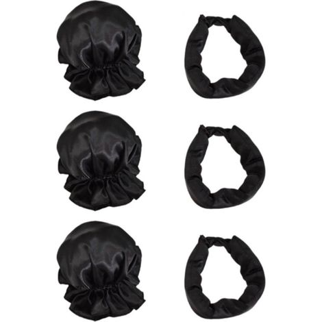 pièces - Fers à friser - 2910 cm - Boucles sans chaleur - Bigoudis - noir - tissu (1/3)