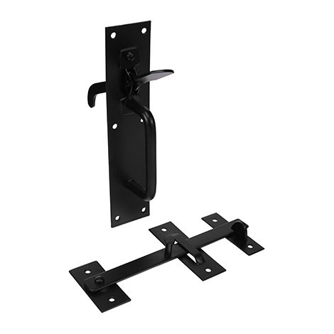 TIMCO Suffolk Latch Medium Duty Black - 205 x 45mm