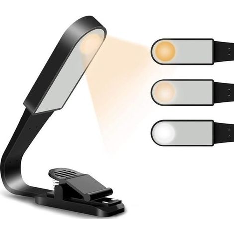 Leselampe Tragbare Mini-Schreibtischlampe USB-Schreibtischlampe Leselampe Wiederaufladbare Klemmleuchte Einstellbare Helligkeit 3 Farben 200 mAh (1/5)