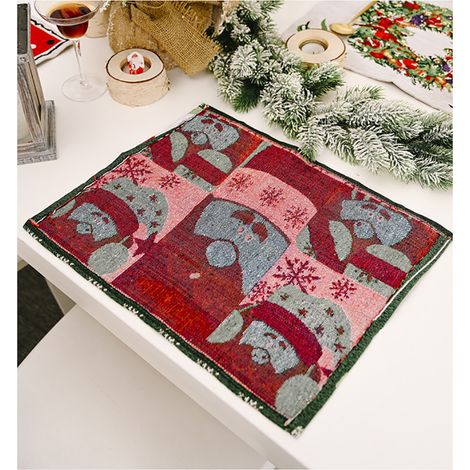 Nappe de Noël Imprimée pour Table de Cuisine et Salle à Manger, Décoration Festive (1/5)