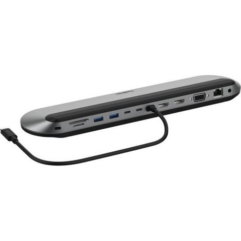 Belkin INC014BTSGY Docking Station Universale 11-in-1 con Replicatore di Porte USB 3.2 Gen 2 Type-C Nero e Grigio per Laptop (1/4)