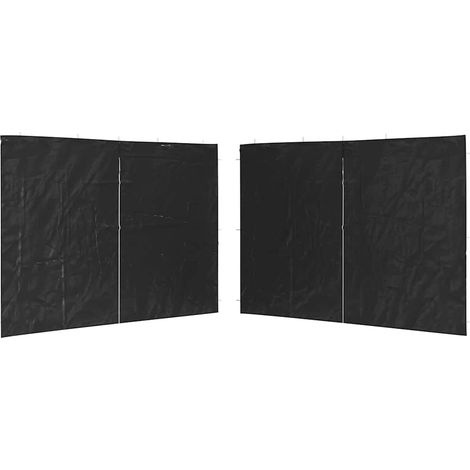 Parete per Tendostruttura in PE 2 pz con Cerniera Antracite (1/4)