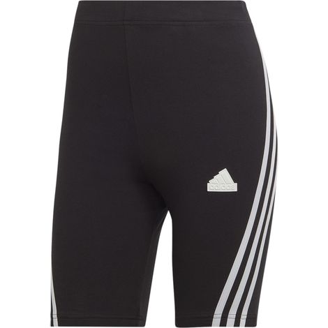 Pantalones cortos de ciclismo adidas FUTURE ICONS 3-STRIPES para mujer, color negro, HT4718, talla XS