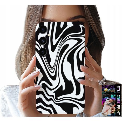Hülle für Samsung Galaxy S24 Plus – Schwarz-Weiß-Design + gehärtetes Glas (1/5)