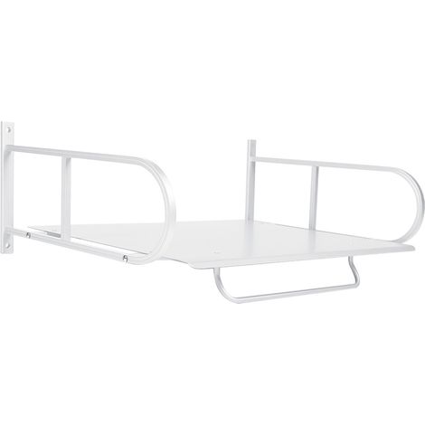 Étagère de rangement murale en aluminium pour micro-ondes, à fixer sur le mur. (1/5)