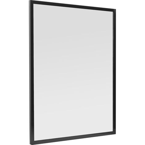 Miroir Oxo Naturel dans cadre noir, 60x80 cm (ALUZ6080C)