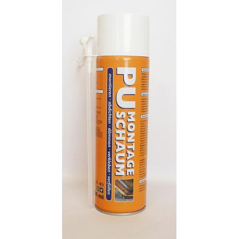 12x 500ml PU Montage-Schaum Montieren, Abdichten, Dämmen, Verkleben und Verfüllen Mehrzweck