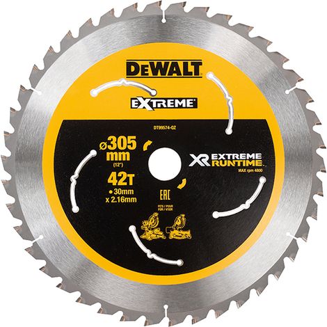 Dewalt DT99574 305mm Extreme Runtime Circular Saw Blade (305mm x 30mm x 42T)