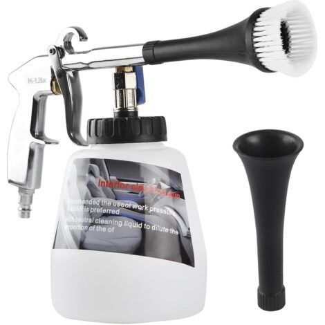 Pistolet Nettoyage Voiture, Pistolet de Nettoyage Pour Intérieur, Automatique Air Comprimé Pulvérisateur Avec Brosse de Buse, Convient à Intérieur de Voiture Entretien Accueil Nettoyer (1/5)