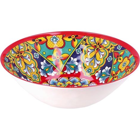 Ad Trend Ciotola Rian in Melamina D 36 Cm H 12 Cm Rosso Blu (1/2)