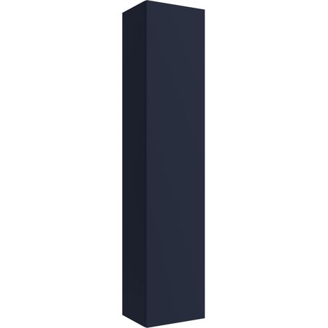 Cygnus Bath – Colonne de salle de bain BEQUIA 140cm – Finition bleu mat – Système Push – Intérieur gris onix – Résistant à l'humidité