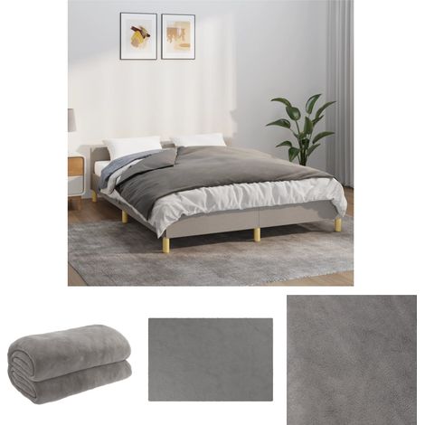 The Living Store Gewichtsdecke mit Bezug Grau 122x183 cm 5 kg Stoff - Decken (1/5)
