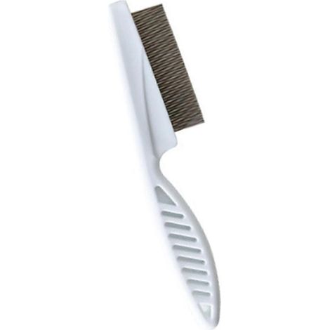 Peigne démêlant et massant pour chats, en acier inoxydable, à dents denses, pour le toilettage des animaux et la réduction de la perte de poils. (1/2)