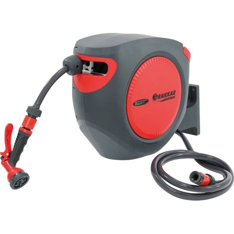 Automatische Wasserschlauch-Aufrollvorrichtung 15m + 2m - 3/8' DRAKKAR EQUIPEMENT - 83210