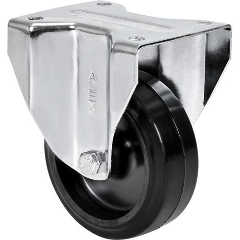 RUEDAS ALEX rueda fija  17zv100-thg goma negra tecnopolimero eje liso (1/2)