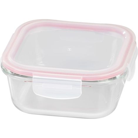 Boîte MagicHome, carrée, 800 ml, avec couvercle, Clip, en verre