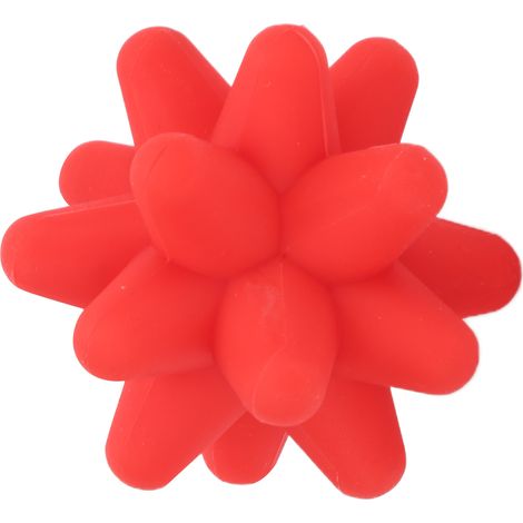 Balle de massage hérisson portable pour le yoga, la remise en forme et la relaxation musculaire, pour l'acupression et le massage des fascias (rouge). (1/5)