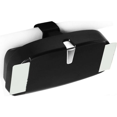 Étui à lunettes de voiture noir, étui de rangement multifonctionnel, porte-cartes, boîte de rangement pour pare-soleil, protection pour lunettes de soleil