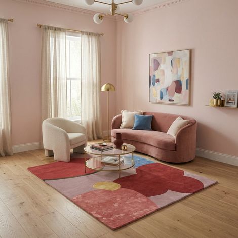 Tapis en laine Revival - Tapis en laine - 180x120cm, Rectangular - 90% Laine vierge, 10% Viscose - Tufté main - Multicolore