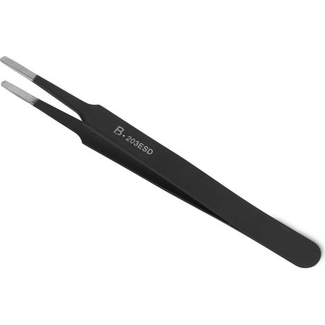 Pince à eyebrow en acier inoxydable antistatique anti-acide polie fine dure super résistante chocs modèle B·203ESD 122mm pour expérience précise labo (1/5)