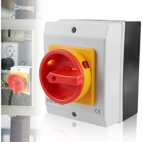 A Main Switch, 20A, IP66, Repair Switch, with Power Separation Box for Connecting Switches and Disconnecting Small Circuits (1/5)