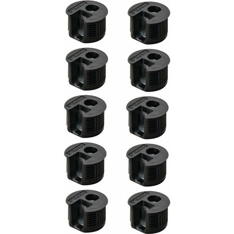 – Lot de 10 boîtiers excentriques 15mm – Plastique avec insert acier – Épaisseur bois 19mm – Fixation optimisée pour assemblage meuble (1/2)
