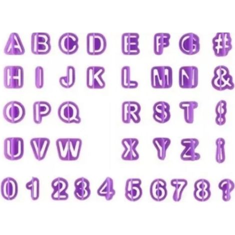 Lot de 40 pochoirs alphabet et chiffres en plastique alimentaire pour gâteaux, décorations de remplissage pour pâtisserie maison (1/5)