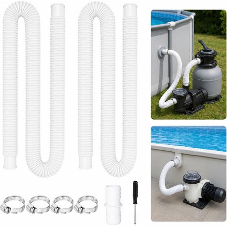 Lot de 2 tuyaux d'aspiration de piscine de 32 mm, 150 cm, tuyau d'aspiration de 32 mm (1/5)