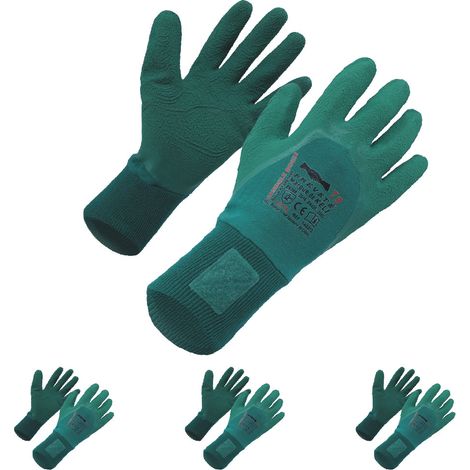 KELI - Lot 3 Gants de Jardinage le Rosier Vert T11 (1/5)