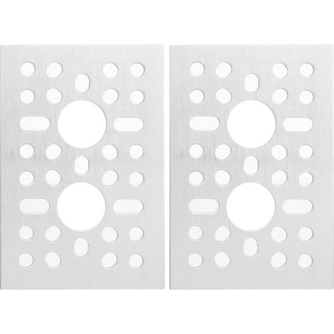 Panneau en treillis d'aluminium 2 pièces, grille murale métallique pour affichage, composant de contrôle industriel 3123‑0048‑0072 (1/5)