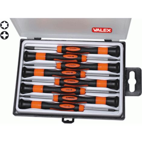 Jeu de 8 tournevis de précision VALEX, PH et Torx TX