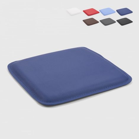 4 kunstleder sitzkissen gepolstert für hocker innen außen 27x27 hop - Blau