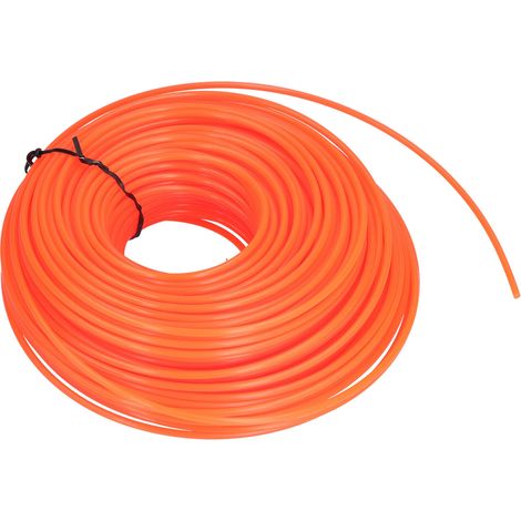 Fil de rechange pour coupe-bordures, haute flexibilité, installation facile, résistant à l'usure, corde de coupe en nylon rouge de 2,4 pouces de diamètre. (1/5)