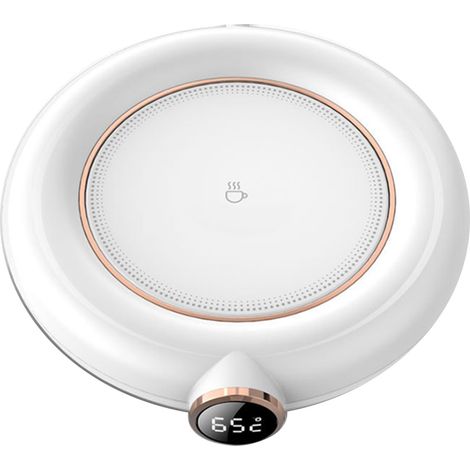 Tapis chauffant pour tasse, alimenté par USB, température constante, tasse à café au lait, chauffage électrique pour la maison, le bureau et le bureau, blanc (1/5)