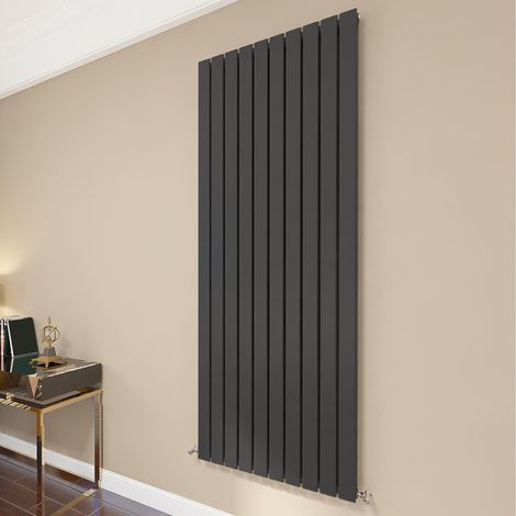AICA Flat Panel Radiator 1800x680mm Central Heating Double Vertical Stylish Black