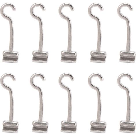 Lot de 10 crochets orthodontiques courbés en acier inoxydable, accessoires dentaires à sertir pour appareil dentaire (1/5)