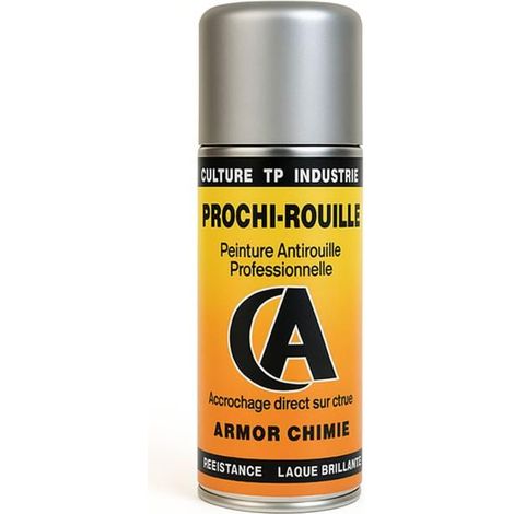 Bombe de peinture - Antirouille - Gris argent 703 - Brillant - Prochi-rouille - Armor Chimie - 400ml