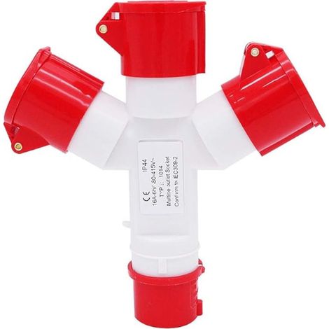 Adaptador Múltiple Industrial IP44 con 2 Tomas Schuko · 2P+TT / 3P+TT · 16A / 32A