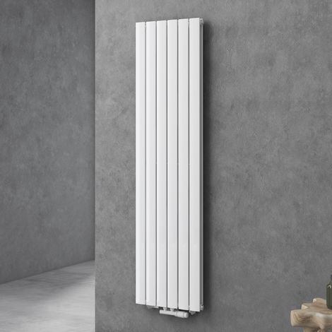 Doporro – Radiateur eau chaude en acier 180x46cm – Panneau double couches vertical blanc – Puissance 1640W – Montage mural pratique