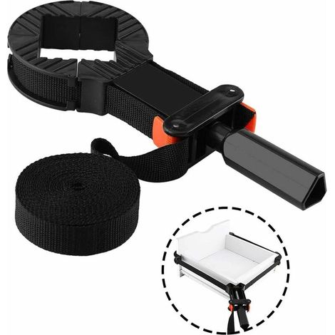 Band Strap Clamp, Ratcheting Clamp, Adjustable Angle Rapid Clamp, Corner Clamps, Corner Strap 4 Jaws Frame, ABS Plastic 90 Degrees Rapid Adjustable Frame Clamp for Square Picture Frame, Drawer (1/5)