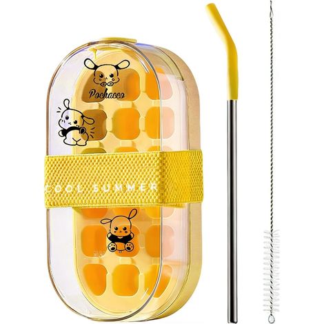 Nomade Avec Glaçons Bouteille 2-en-1 portable paille (1/5)