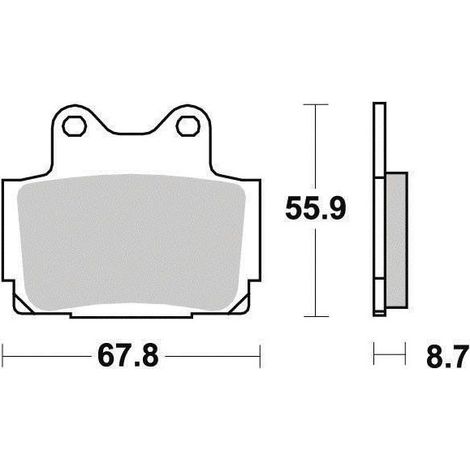 Plaquette de frein Semi-Métal Eco-Friction Route - R90 (1/2)