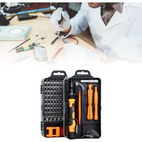Schraubendreher-Set aus Kohlenstoffstahl, Mehrzweck-Werkzeugset für die Demontage und Reparatur von elektronischen Geräten wie Uhren und Mobiltelefonen, Orange (1/5)