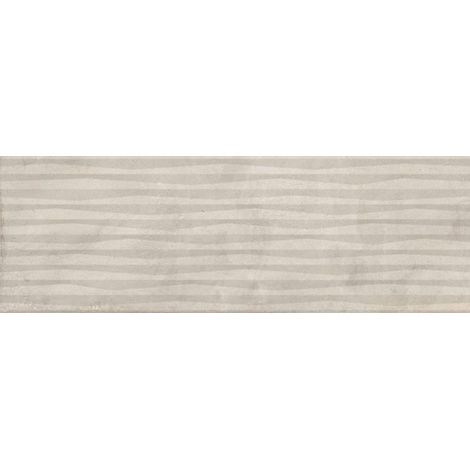 Carrelage mur à relief effet béton beige 32x99 cm DANXIA BANAWE R CREMA (vendu par boite de 1,27m2) (1/2)