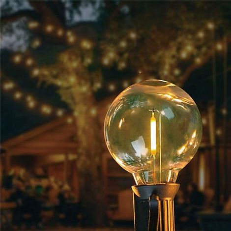 20 PièCes SéRies G40 LED Ampoules de Rechange E12 Culot à Vis Incassable LED Globe Ampoules pour Guirlandes Solaires (1/4)