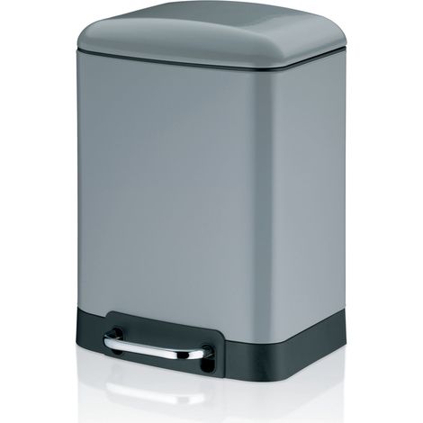 Kela Davino cubo de basura con pedal, 6,0 l, gris