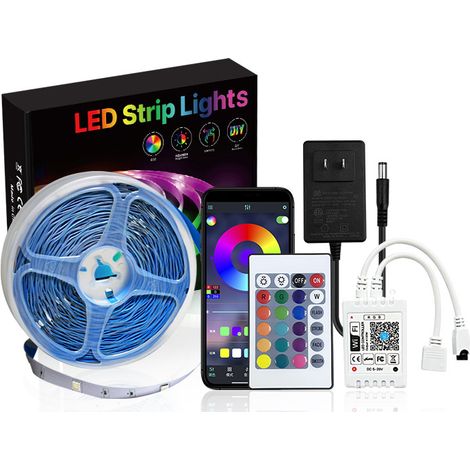 Kit de rubans LED RGB intelligents avec contrôleur WiFi (1/5)