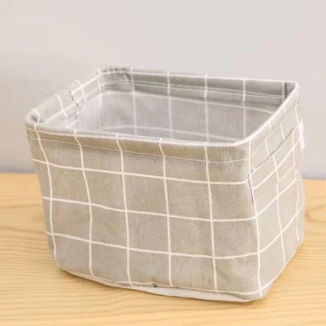 Petit panier de rangement décoratif et économique pour chambre de bébé, avec poignée, 20 x 16 x 14 cm - Lot de 5 (1/5)