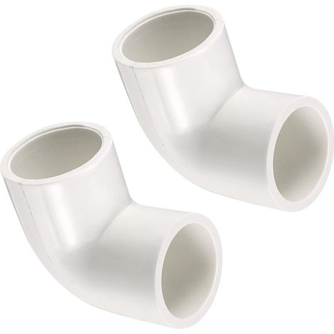 20mm Slip PVC Hose Connectors x 2 PCS 90 Degree Elbow Coupling Pipe Fittings for Building Irrigation Plumbing Installation, [White] (1/5)